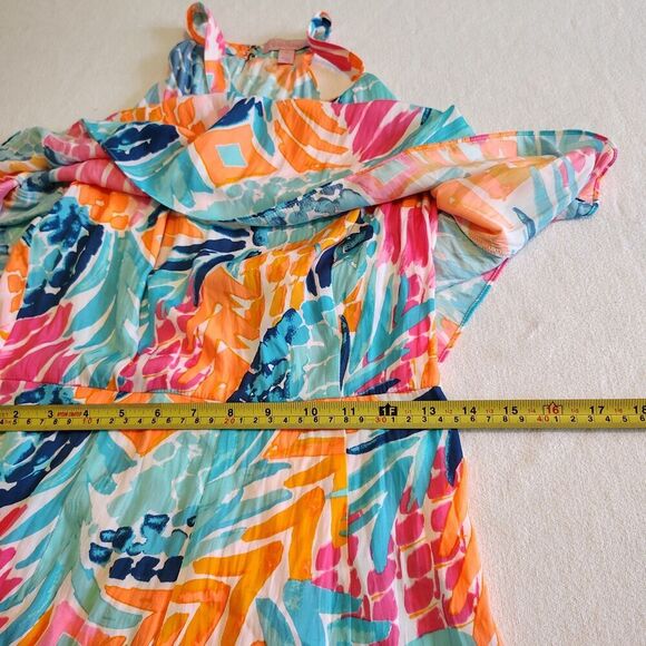 Lilly Pulitzer Edona Romper Goombay Smashed Print Colorful Beach Vacation Sz 2 - Picture 6 of 11